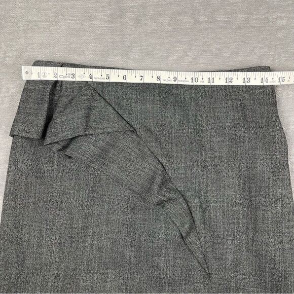 Jodi Arnold The Limited Gray Ruffled Short Pencil Skirt Women’s Size 4 - Picture 7 of 8